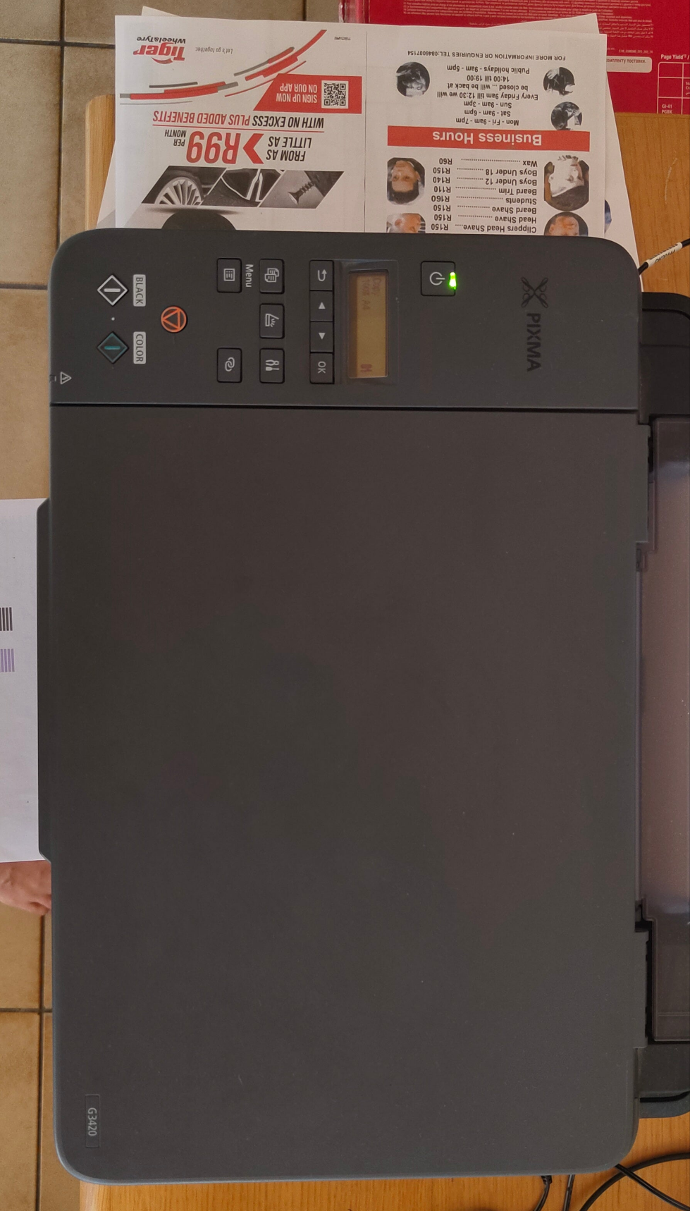 Canon PIXMA G3420 Inkjet Printer (used, fully operational)